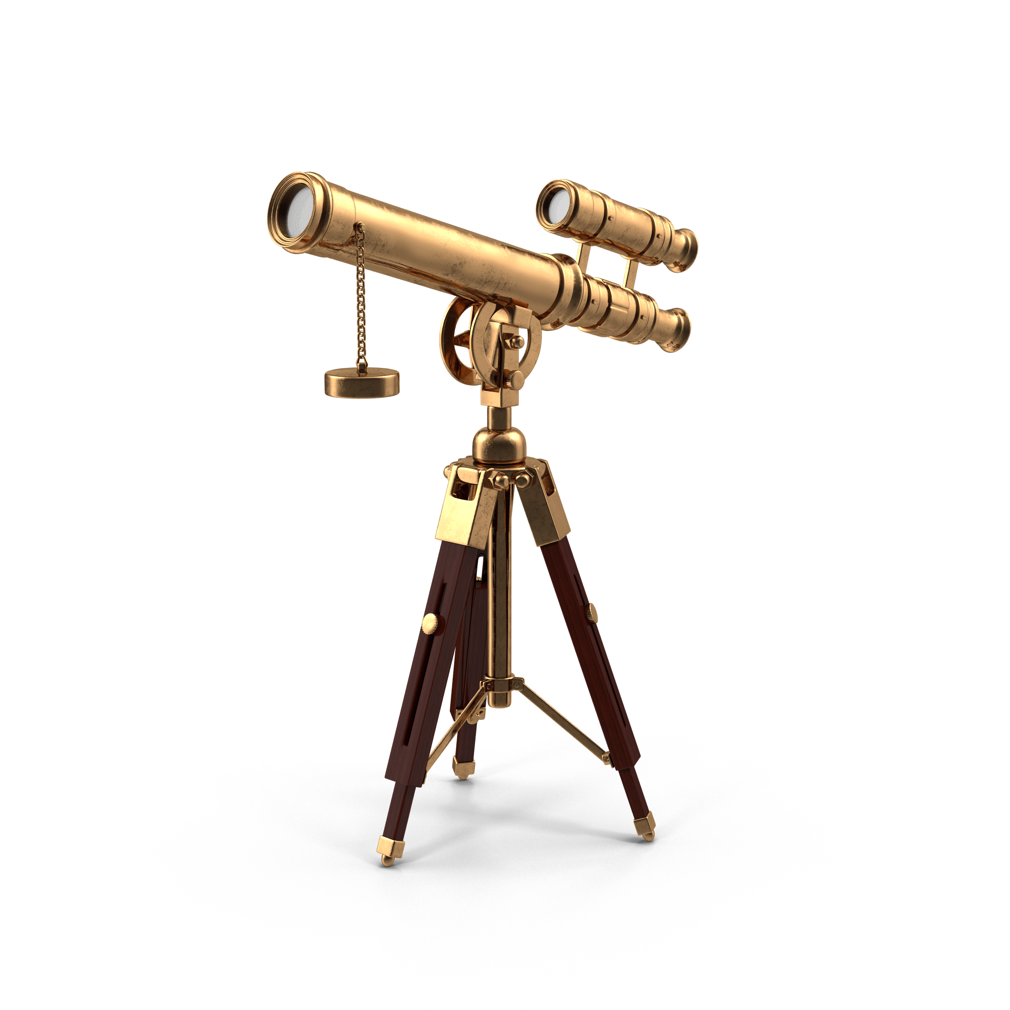 Cartoon Antique Telescope